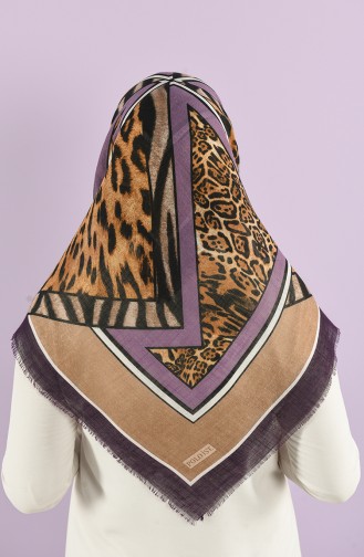 Patterned Flamed Scarf 7833-13 Purple Lilac 7833-13