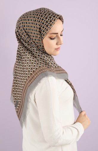Patterned Flamed Scarf 7834-07 Light Gray 7834-07
