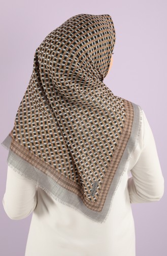 Patterned Flamed Scarf 7834-07 Light Gray 7834-07