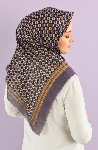 Patterned Flamed Scarf 7834-14 Dark Lilac 7834-14