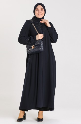 Navy Blue Abaya 0875-01