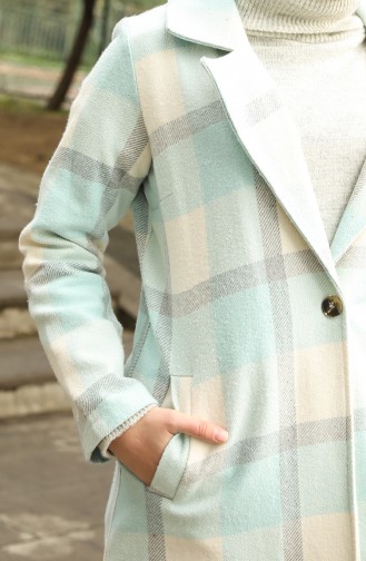 Plaid Stamp Coat 2016-02 Blue 2016-02