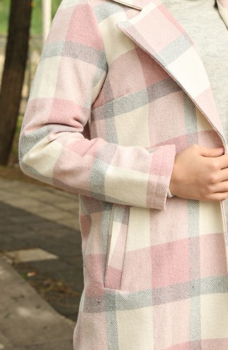 Plaid Stamp Coat 2016-03 Powder 2016-03