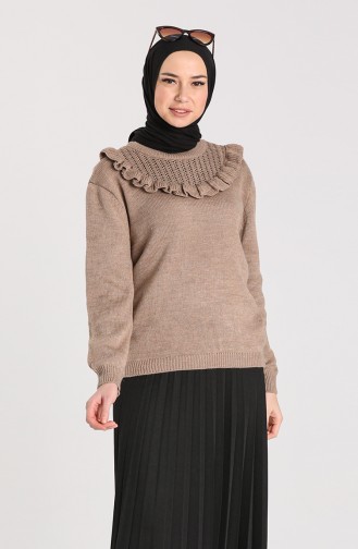 Plus Size Knitwear Sweater 5028-01 Mink 5028-01