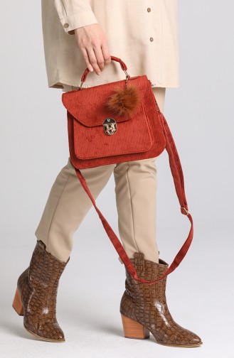 Brick Red Shoulder Bags 4012KIR