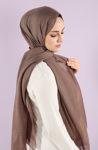 Karaca Crinkle Plain Shawl 90750-03 Dark Brown 90750-03