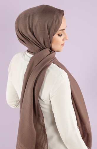 Karaca Crinkle Plain Shawl 90750-03 Dark Brown 90750-03