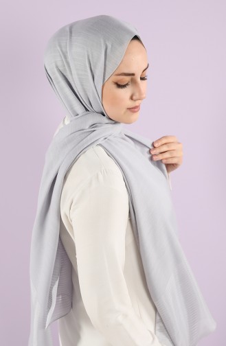 Karaca Crinkle Plain Shawl 90750-20 Light Gray 90750-20