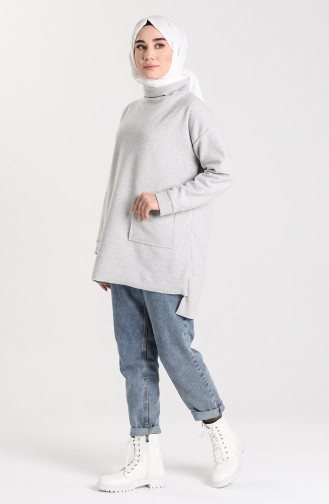 winter Tunic with Pockets 2263-08 Gray 2263-08