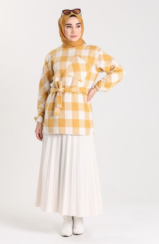 Stamp Plaid Tunic 4005-02 Mustard 4005-02