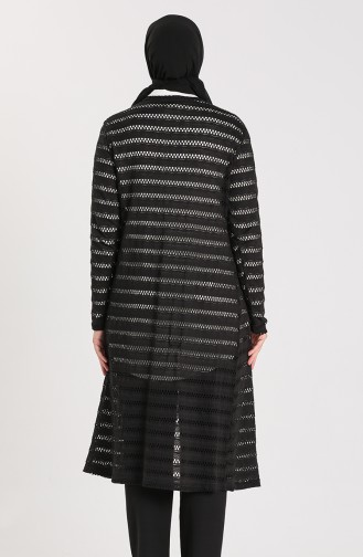 Dantelli Hırka 8185-01 Siyah