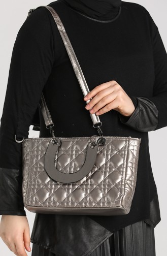 Silver Gray Shoulder Bag 10693GU