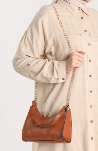 Brown Shoulder Bags 10695KA