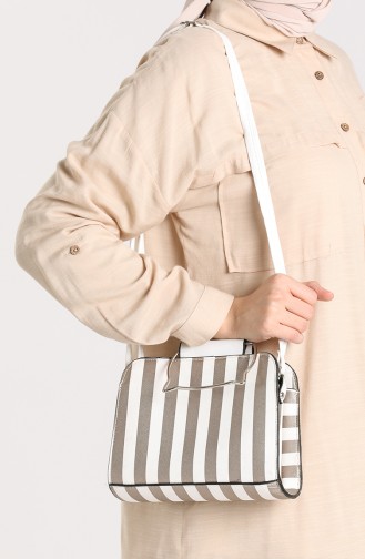 Weiß Schultertasche 10698BE