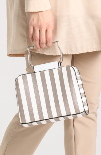 Weiß Schultertasche 10698BE
