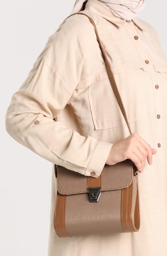 Dark Brown Shoulder Bag 10702KKA