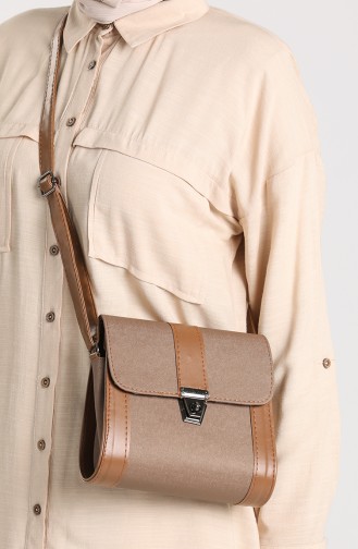 Dark Brown Shoulder Bag 10702KKA