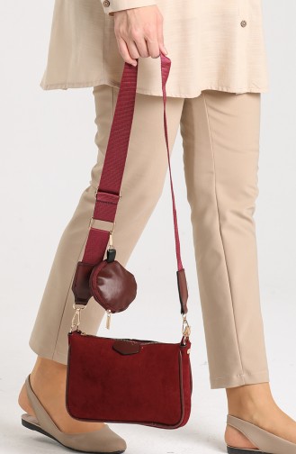 Claret red Shoulder Bag 4014BO