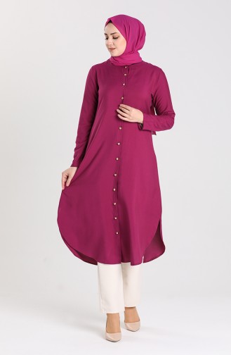 Buttoned Tunic 1003-02 Damson 1003-02