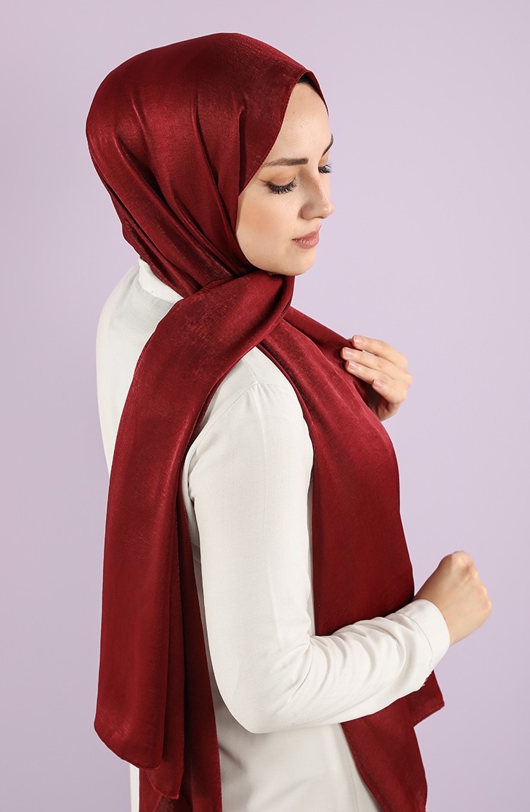 Jacquard Cotton Shawl 4912-01 Burgundy 4912-01