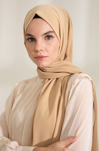 Pure Scarfs Plain Medina Silk Scarf 1mi1-15 Honey Foam 1Mİ1-15