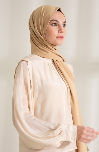 Pure Scarfs Plain Medina Silk Scarf 1mi1-15 Honey Foam 1Mİ1-15