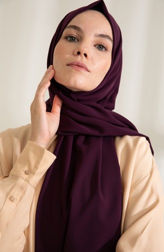 Châle Couleur Aubergine 1Mİ1-19