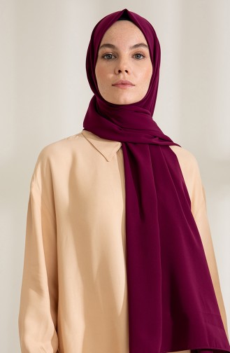 Pure Scarfs Plain Medina Silk Scarf 1mi1-22 Damson 1Mİ1-22