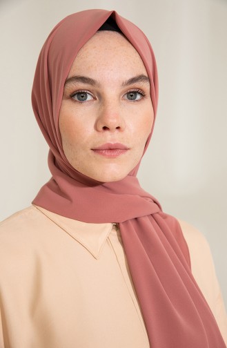 Pure Scarfs Plain Medina Silk Scarf 1mi1-25 Pink 1Mİ1-25