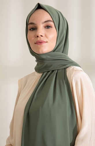 Pure Scarfs Plain Medina Silk Scarf 1mi1-34 Army Green 1Mİ1-34