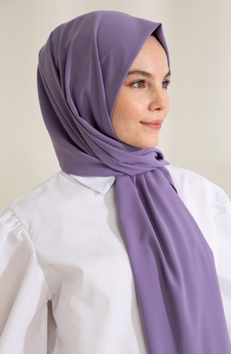 Pure Scarfs Düz Medine İpeği Şal 1Mİ1-44 Lila