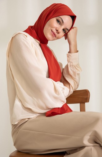 Pure Scarfs Plain Medina Silk Scarf 1mi1-46 Tile 1Mİ1-46