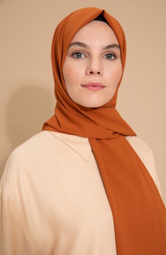 Pure Scarfs Plain Silk Jazz Shawl İpj1-10 Tobacco 1-10