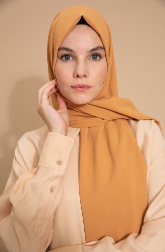 Pure Scarfs Plain Silk Jazz Shawl İpj1-11 Camel 1-11