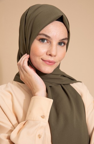 Pure Scarfs Plain Silk Jazz Shawl İPJ1-15 Khaki 1-15