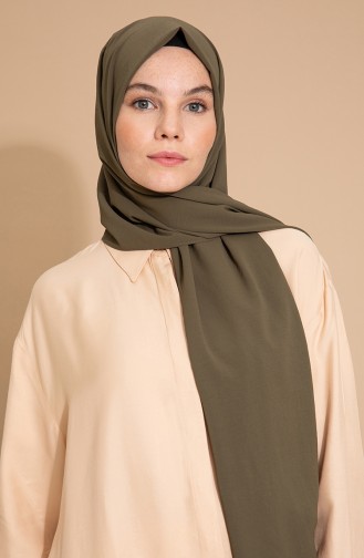 Pure Scarfs Plain Silk Jazz Shawl İPJ1-15 Khaki 1-15