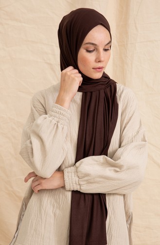 Pure Scarfs Combed Shawl Pny1-21 Dark Brown 1-21