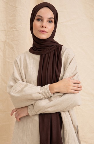 Pure Scarfs Combed Shawl Pny1-21 Dark Brown 1-21