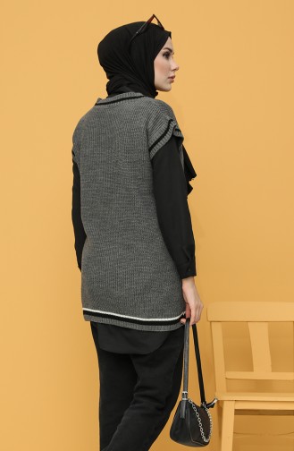 Grau Pullover 0119-03