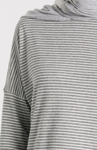 Striped Tunic 1474-01 Gray 1474-01