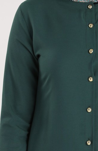 Buttoned Tunic 1003-01 Emerald Green 1003-01