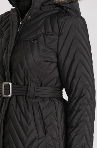 Arched quilted Coat 0141-01 Black 0141-01