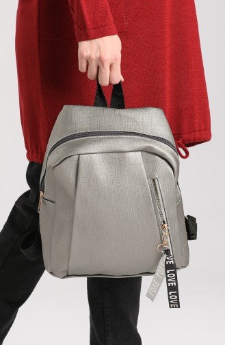 Silver Gray Back Pack 10705GU