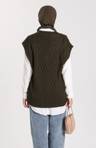 Knitwear V-neck Sweater 4267-01 Khaki 4267-01
