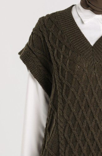 Knitwear V-neck Sweater 4267-01 Khaki 4267-01