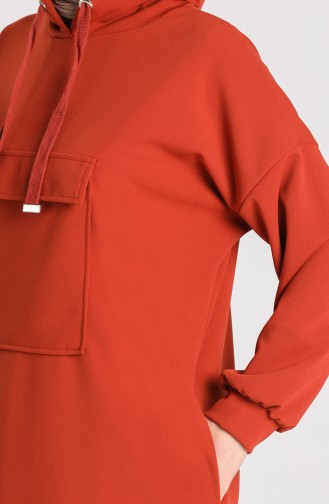 Sweatshirt Couleur brique 1140-02