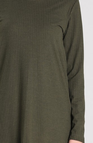 Fitilli Tunik Pantolon İkili Takım 2902-03 Koyu Yeşil