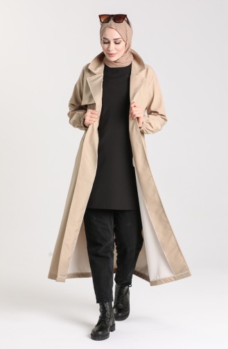 Beige Trench Coats Models 5571-06