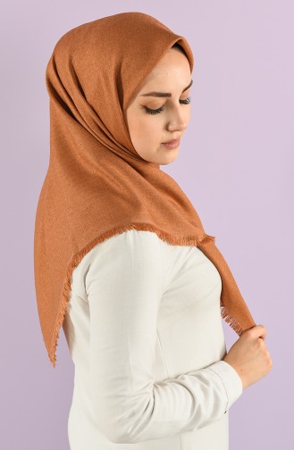 Düz Hint Kaşmir Eşarp 15245-06 Taba