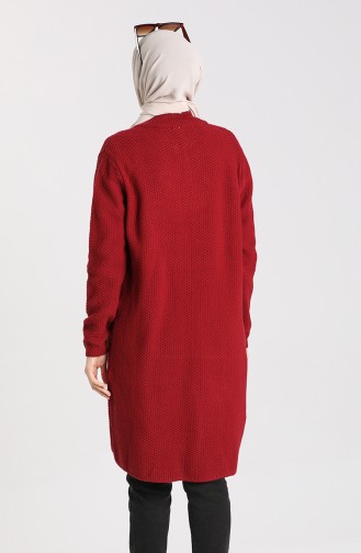Knitwear Sweater with Pockets 5025-04 Burgundy 5025-04